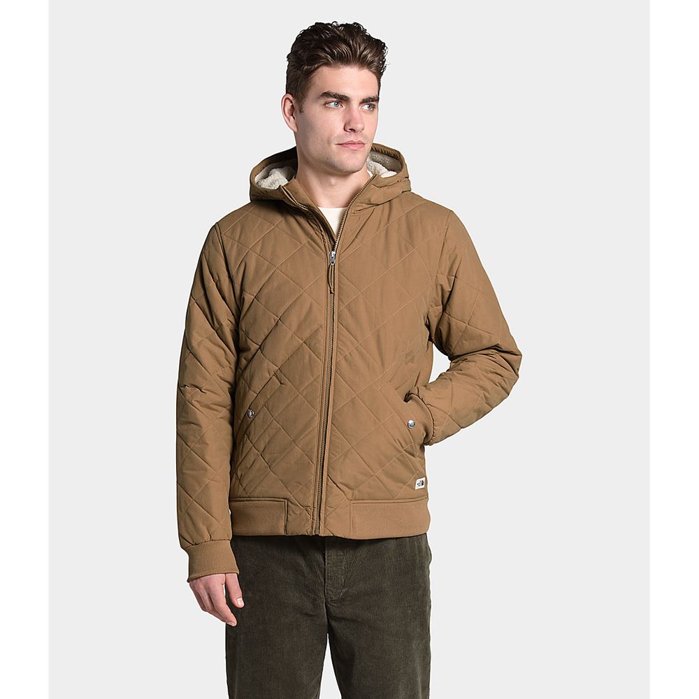 The North Face Hooded Jacket Mens Australia - The North Face Cuchillo Insulated Full Zip Brown (AZH-